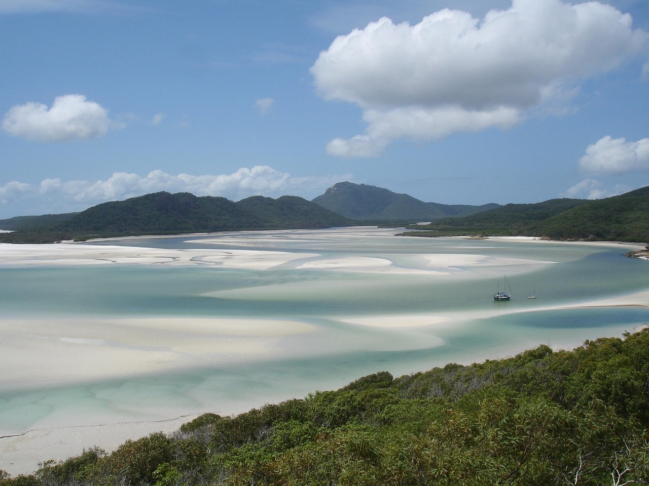 White sand and turquoise water at an Australian beach