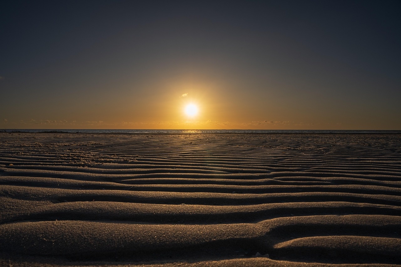 Golden evening over the Australian coast